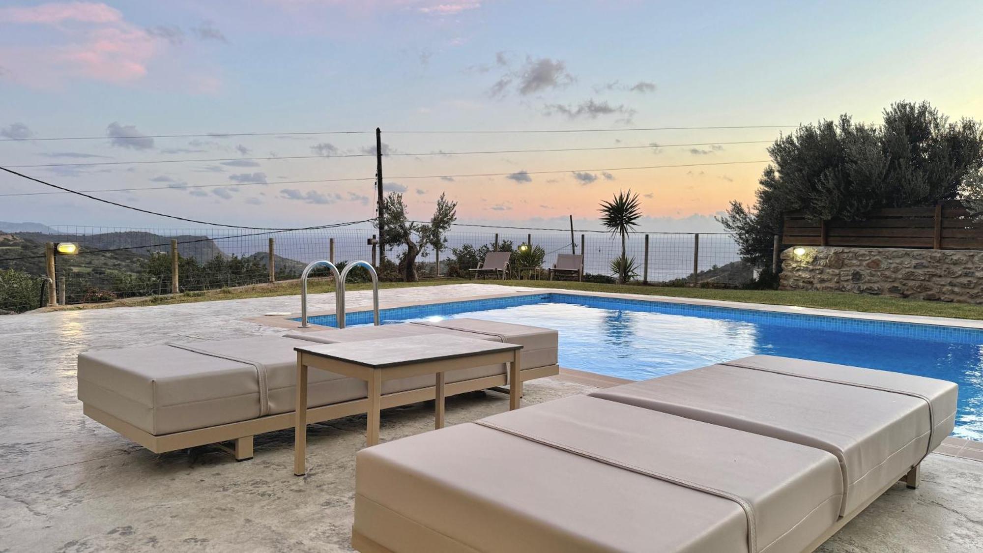 Villa Michael Triopetra Private Villa, Private Swimming Pool, Garden, Panoramic Sunset Exterior photo