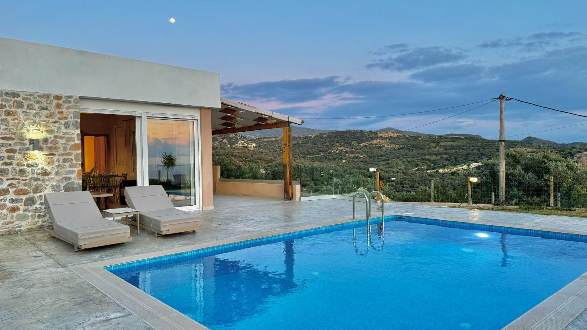 Villa Michael Triopetra Private Villa, Private Swimming Pool, Garden, Panoramic Sunset Exterior photo