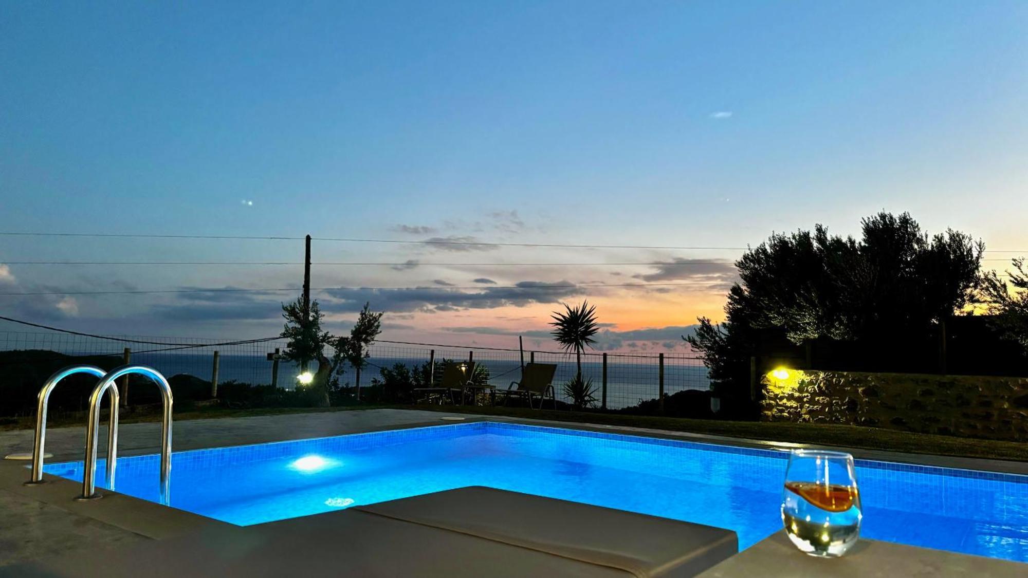 Villa Michael Triopetra Private Villa, Private Swimming Pool, Garden, Panoramic Sunset Exterior photo