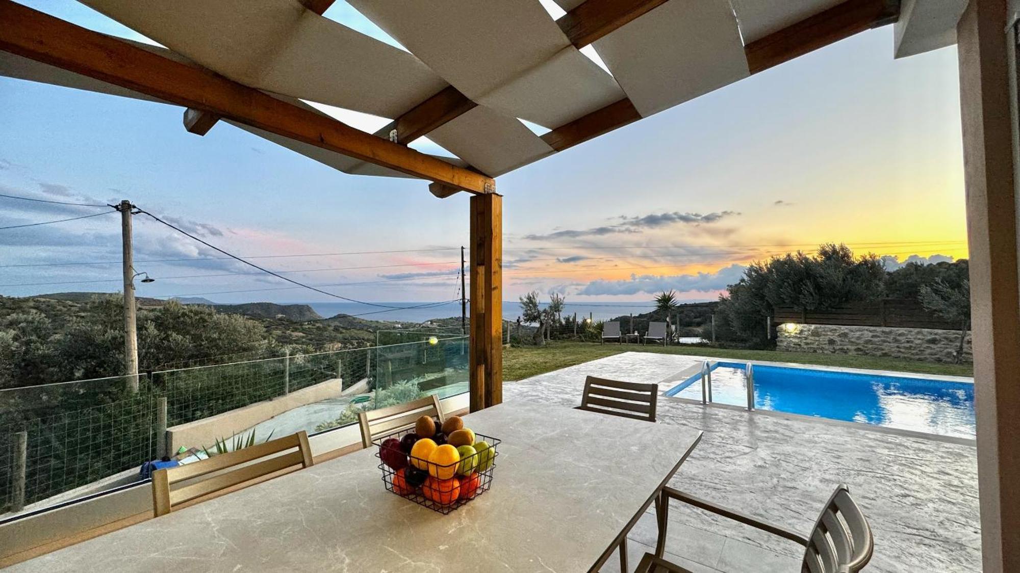 Villa Michael Triopetra Private Villa, Private Swimming Pool, Garden, Panoramic Sunset Exterior photo
