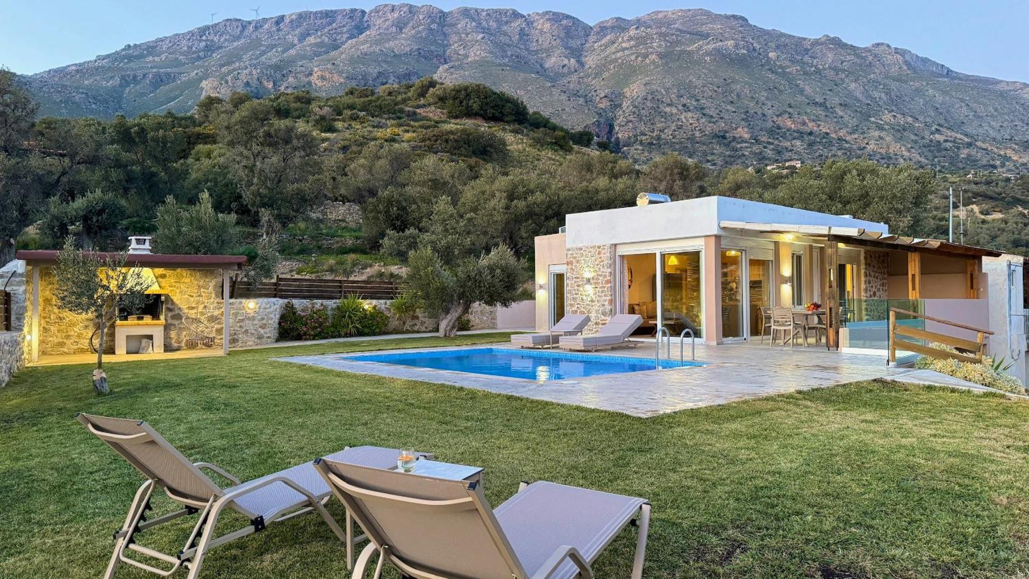 Villa Michael Triopetra Private Villa, Private Swimming Pool, Garden, Panoramic Sunset Exterior photo